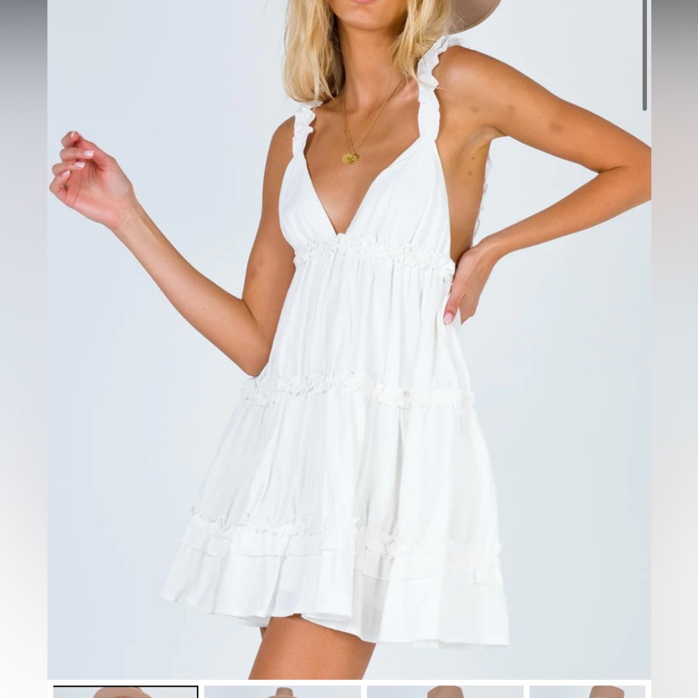 Romeo princess Polly mini dress white. Size 6. Never worn!!